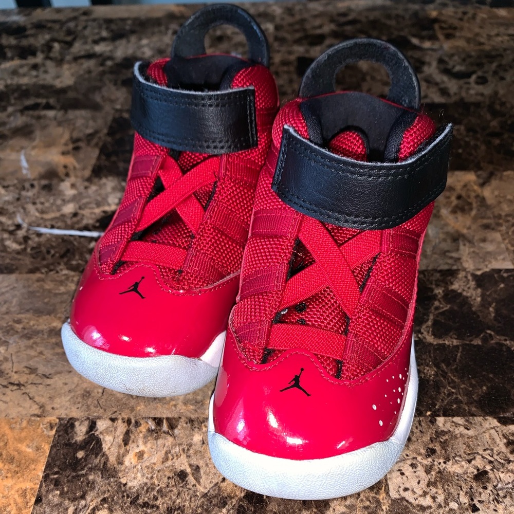 Red and black Jordan’s